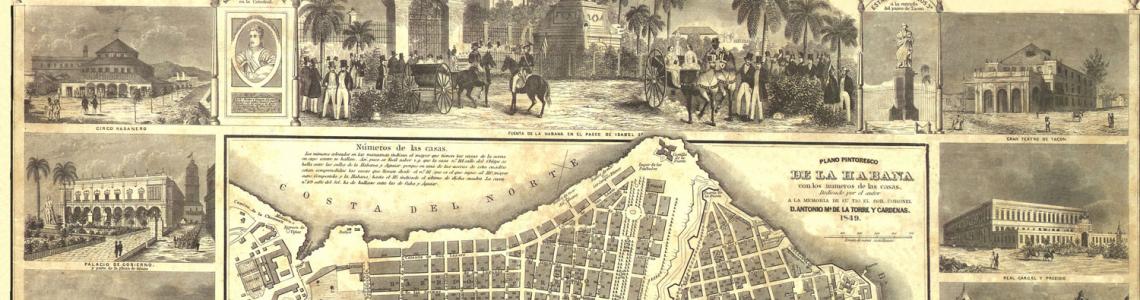 Plano Pintoresco de La Habana con los números de las casas de 1849